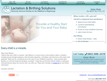 Tablet Screenshot of lactationandbirthingsolutions.com